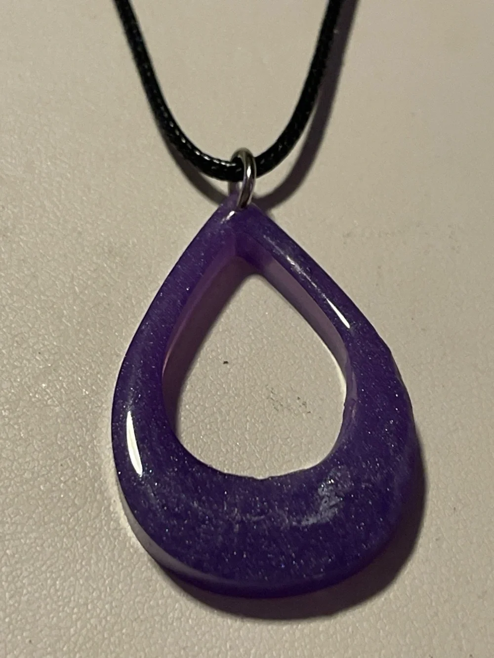 Purple Teardrop Pendant Necklace - Brand